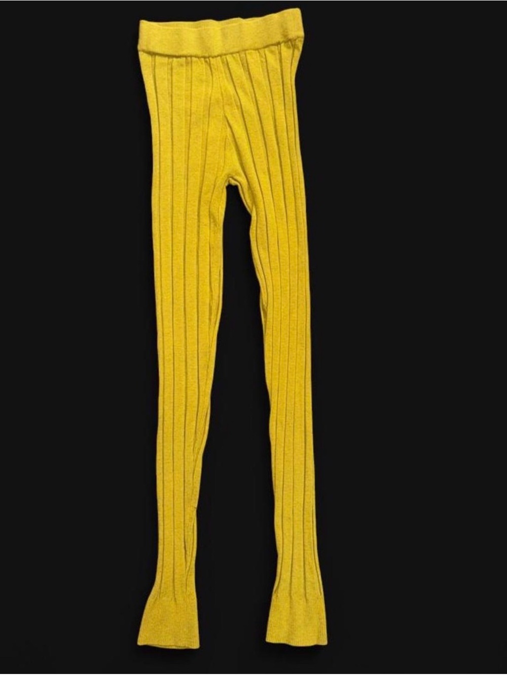 Nasty Gal Kids Ribbed Leggings in Bright Yellow